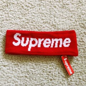 Supreme New Era Big Logo Headband. (RED)